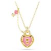 Idyllia Pendant Mixed Cuts, Heart, Key, Pink, Gold-Tone Plated Idyllia Pendant Mixed Cuts, Heart, Key, Pink, Gold-Tone Plated