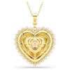 Idyllia Pendant Mixed Cuts, Heart, Pink, Gold-Tone Plated Idyllia Pendant Mixed Cuts, Heart, Pink, Gold-Tone Plated