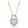 Idyllia Pendant Mixed Cuts, Heart, White, Gold-Tone Plated Idyllia Pendant Mixed Cuts, Heart, White, Gold-Tone Plated