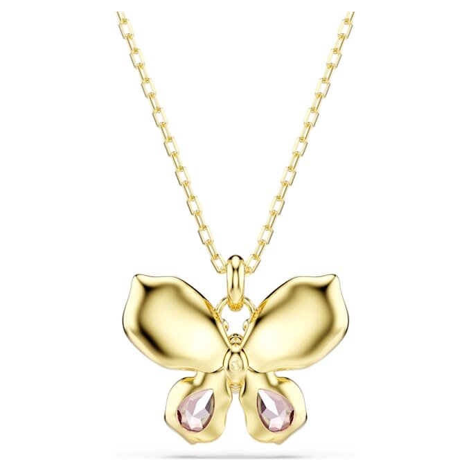 Idyllia Pendant Mixed Cuts, Pavé, Butterfly, Multicolored, Gold-Tone Plated Idyllia Pendant Mixed Cuts, Pavé, Butterfly, Multicolored, Gold-Tone Plated