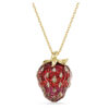 Idyllia Pendant Mixed Cuts, Strawberry, Red, Gold-Tone Plated Idyllia Pendant Mixed Cuts, Strawberry, Red, Gold-Tone Plated