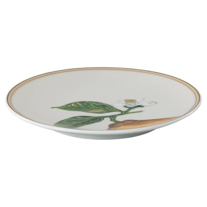 Idyllia Plate Porcelain, Crystal Print Motif, Lemon, Beige Idyllia Plate Porcelain, Crystal Print Motif, Lemon, Beige