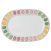Idyllia Platter Porcelain, Crystal Print Motif, Gemstone, Large, Multicolored Idyllia Platter Porcelain, Crystal Print Motif, Gemstone, Large, Multicolored