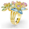 Idyllia Ring Mixed Cuts, Flower, Multicolored, Gold-Tone Plated Idyllia Ring Mixed Cuts, Flower, Multicolored, Gold-Tone Plated