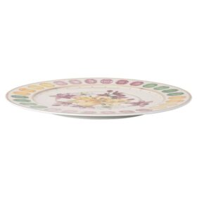 Idyllia Service Plate Porcelain, Crystal Print Motif, Bouquet, Multicolored