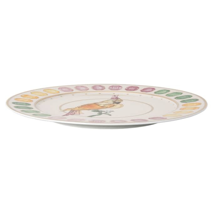 Idyllia Service Plate Porcelain, Crystal Print Motif, Cockatoo, Multicolored Idyllia Service Plate Porcelain, Crystal Print Motif, Cockatoo, Multicolored