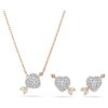 Idyllia Set Mixed Cuts, Heart with Arrow, White, Rose Gold-Tone Plated Idyllia Set Mixed Cuts, Heart with Arrow, White, Rose Gold-Tone Plated