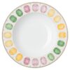 Idyllia Soup Plate Porcelain, Crystal Print Motif, Gemstone, Multicolored Idyllia Soup Plate Porcelain, Crystal Print Motif, Gemstone, Multicolored
