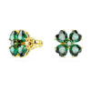 Idyllia Stud Earrings Clover, Green, Gold-Tone Plated Idyllia Stud Earrings Clover, Green, Gold-Tone Plated