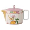 Idyllia Teapot Porcelain, Crystal Print Motif, Bird, Multicolored Idyllia Teapot Porcelain, Crystal Print Motif, Bird, Multicolored
