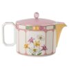 Idyllia Teapot Porcelain, Crystal Print Motif, Bird, Multicolored Idyllia Teapot Porcelain, Crystal Print Motif, Bird, Multicolored