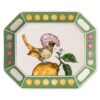 Idyllia Tray Porcelain, Crystal Print Motif, Flycatcher, Large, Multicolored Idyllia Tray Porcelain, Crystal Print Motif, Flycatcher, Large, Multicolored