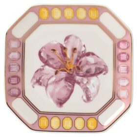 Idyllia Vide Poche Porcelain, Crystal Print Motif, Lily, Multicolored