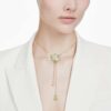 Idyllia Y Pendant Mixed Cuts, Flower, Multicolored, Gold-Tone Plated Idyllia Y Pendant Mixed Cuts, Flower, Multicolored, Gold-Tone Plated