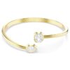 Imber Bangle Mixed Cuts, White, Gold-Tone Plated