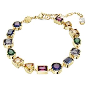 Imber Bracelet Mixed Cuts, Multicolored, Gold-Tone Plated Imber Bracelet Mixed Cuts, Multicolored, Gold-Tone Plated
