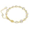 Imber Bracelet Mixed Cuts, White, Gold-Tone Plated Imber Bracelet Mixed Cuts, White, Gold-Tone Plated