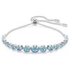 Imber Bracelet Mixed Round Cuts, Blue, Rhodium Plated Imber Bracelet Mixed Round Cuts, Blue, Rhodium Plated
