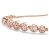 Imber Bracelet Mixed Round Cuts, Pink, Rose Gold-Tone Plated