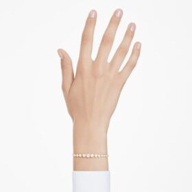 Imber Bracelet Mixed Round Cuts, White, Gold-Tone Plated Imber Bracelet Mixed Round Cuts, White, Gold-Tone Plated