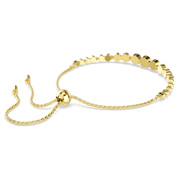 Imber Bracelet Mixed Round Cuts, White, Gold-Tone Plated Imber Bracelet Mixed Round Cuts, White, Gold-Tone Plated