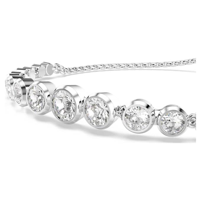Imber Bracelet Mixed Round Cuts, White, Rhodium Plated Imber Bracelet Mixed Round Cuts, White, Rhodium Plated