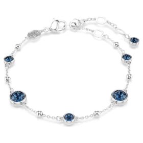 imber bracelet round cut blue rhodium plated 2 280x280 - Imber Bracelet Round Cut, Blue, Rhodium Plated
