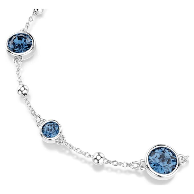 Imber Bracelet Round Cut, Blue, Rhodium Plated Imber Bracelet Round Cut, Blue, Rhodium Plated
