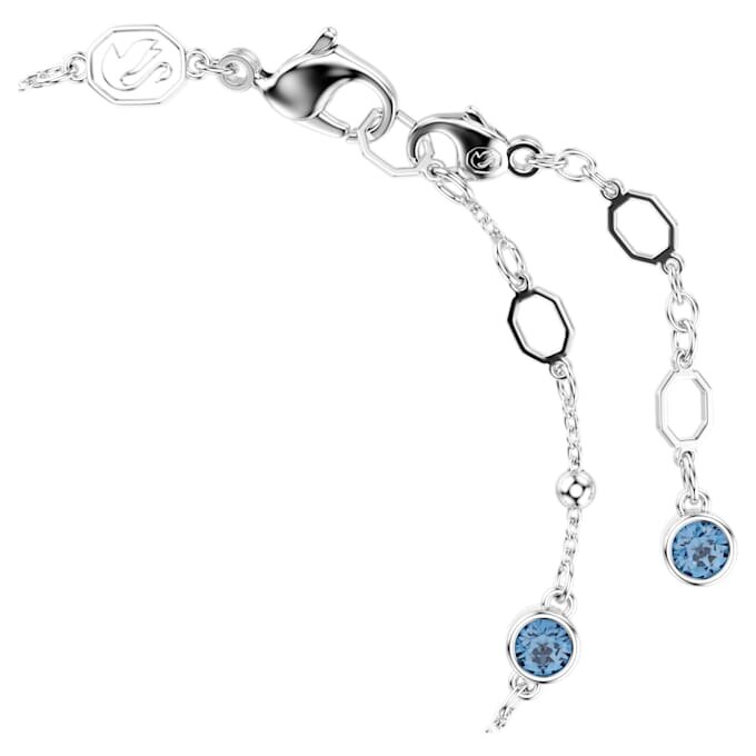 Imber Bracelet Round Cut, Blue, Rhodium Plated Imber Bracelet Round Cut, Blue, Rhodium Plated