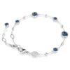 Imber Bracelet Round Cut, Blue, Rhodium Plated Imber Bracelet Round Cut, Blue, Rhodium Plated