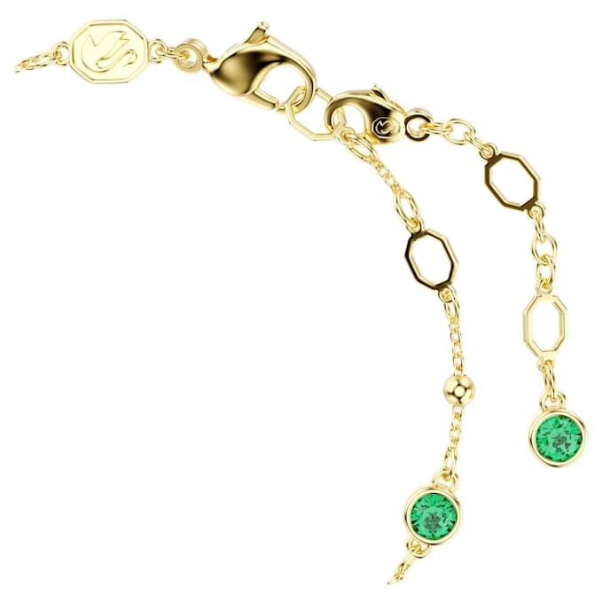 Imber Bracelet Round Cut, Green, Gold-Tone Plated Imber Bracelet Round Cut, Green, Gold-Tone Plated