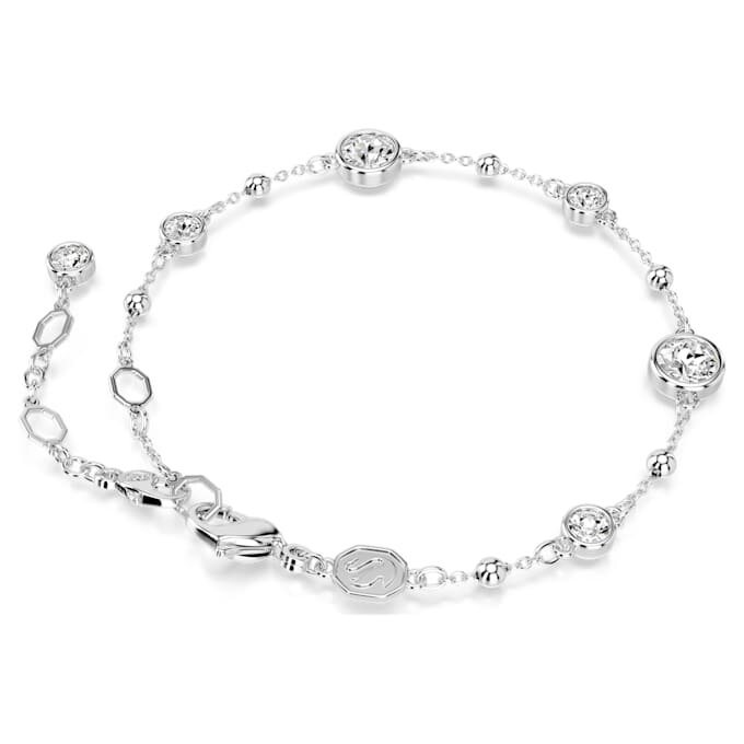 Imber Bracelet Round Cut, White, Rhodium Plated Imber Bracelet Round Cut, White, Rhodium Plated