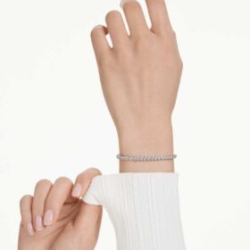 Imber Emily Tennis Bracelet Round Cut, Black, Rhodium Plated Imber Emily Tennis Bracelet Round Cut, Black, Rhodium Plated
