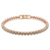 Imber Emily Tennis Bracelet Round Cut, Black, Rose Gold-Tone Plated Imber Emily Tennis Bracelet Round Cut, Black, Rose Gold-Tone Plated
