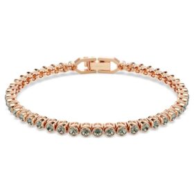 Imber Emily Tennis Bracelet Round Cut, Black, Rose Gold-Tone Plated Imber Emily Tennis Bracelet Round Cut, Black, Rose Gold-Tone Plated