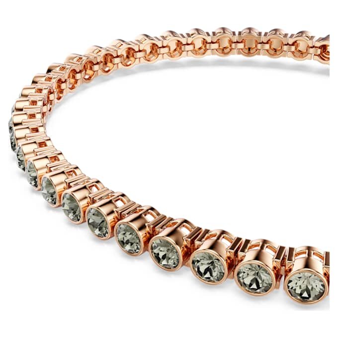 Imber Emily Tennis Bracelet Round Cut, Black, Rose Gold-Tone Plated Imber Emily Tennis Bracelet Round Cut, Black, Rose Gold-Tone Plated