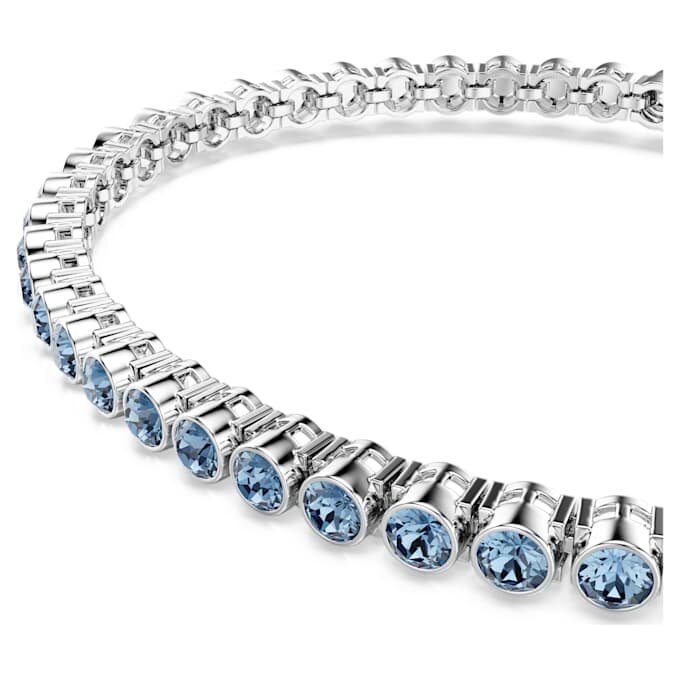 Imber Emily Tennis Bracelet Round Cut, Blue, Rhodium Plated Imber Emily Tennis Bracelet Round Cut, Blue, Rhodium Plated