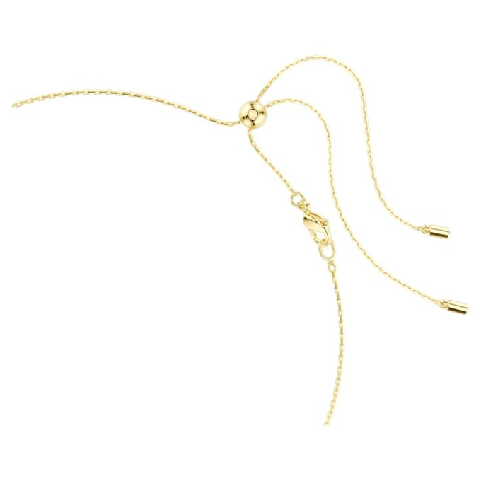 Imber Necklace Mixed Cuts, White, Gold-Tone Plated Imber Necklace Mixed Cuts, White, Gold-Tone Plated