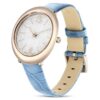 Imber Oval Watch Swiss Made, Leather Strap, Blue, Champagne Gold-Tone Finish Imber Oval Watch Swiss Made, Leather Strap, Blue, Champagne Gold-Tone Finish