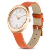 Imber Oval Watch Swiss Made, Leather Strap, Orange, Rose Gold-Tone Finish Imber Oval Watch Swiss Made, Leather Strap, Orange, Rose Gold-Tone Finish