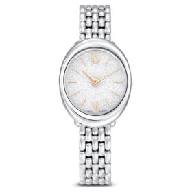 Imber Oval Watch Swiss Made, Metal Bracelet, Silver Tone, Stainless Steel