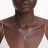 Imber Pendant Round Cut, White, Gold-Tone Plated Imber Pendant Round Cut, White, Gold-Tone Plated
