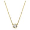 Imber Pendant Round Cut, White, Gold-Tone Plated Imber Pendant Round Cut, White, Gold-Tone Plated