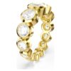 Imber Ring Mixed Round Cuts, White, Gold-Tone Plated Imber Ring Mixed Round Cuts, White, Gold-Tone Plated