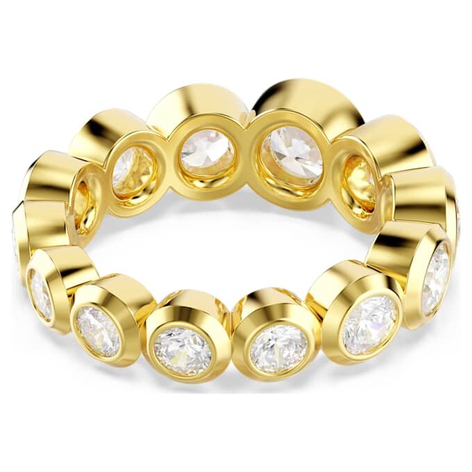 Imber Ring Mixed Round Cuts, White, Gold-Tone Plated Imber Ring Mixed Round Cuts, White, Gold-Tone Plated