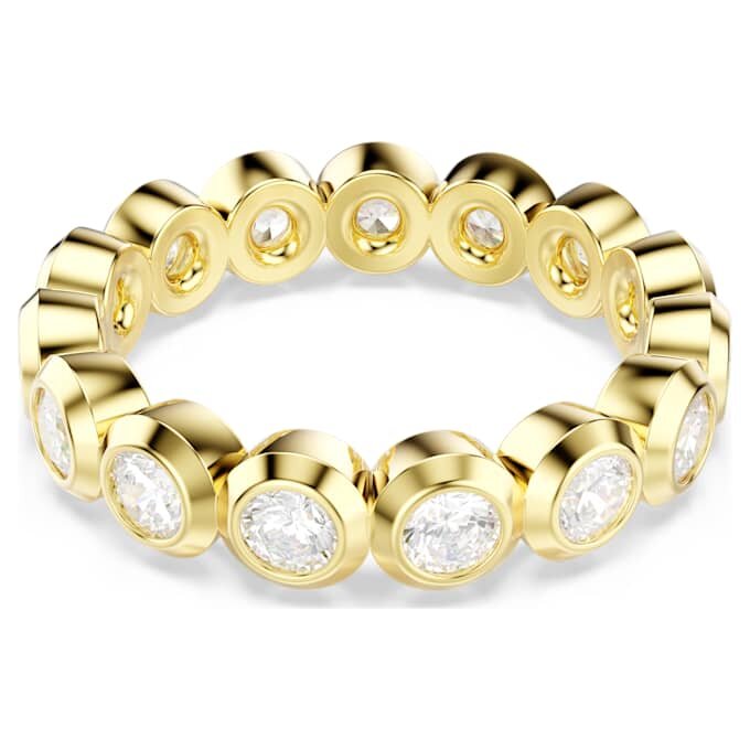 Imber Ring Round Cut, White, Gold-Tone Plated Imber Ring Round Cut, White, Gold-Tone Plated