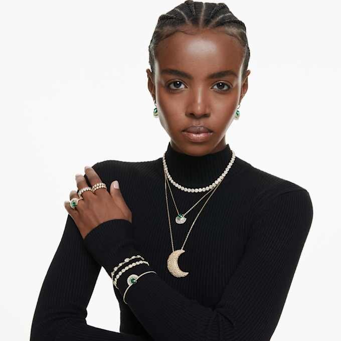 Imber Ring Round Cut, White, Gold-Tone Plated Imber Ring Round Cut, White, Gold-Tone Plated