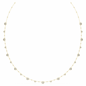 Imber Strandage Round Cut, White, Gold-Tone Plated