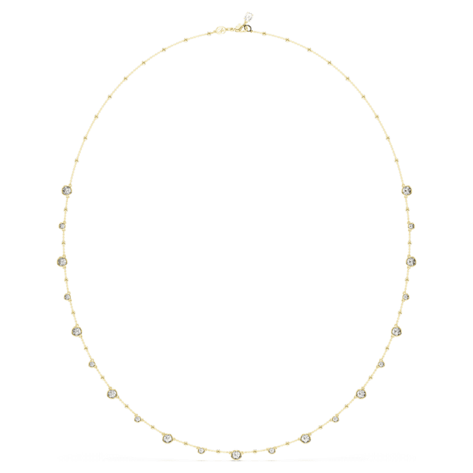 Imber Strandage Round Cut, White, Gold-Tone Plated Imber Strandage Round Cut, White, Gold-Tone Plated