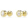 Imber Stud Earrings Round Cut, White, Gold-Tone Plated Imber Stud Earrings Round Cut, White, Gold-Tone Plated